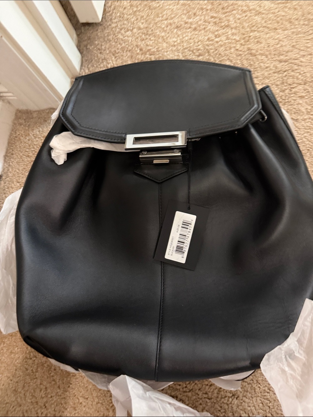 Alexander Wang Black Women's Leather Top-Handle Backpack